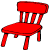 एक लाल कुर्सी