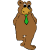 Μια αρκούδα με γραβάτα.