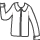 блузка с длинными рукавами и воротником