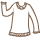 блузка с длинными рукавами и оборкой
