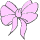 a pink bow