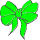 a green bow