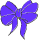 a purple bow