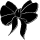 a black bow
