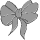 a gray bow