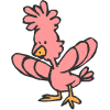 ένα ροζ πουλί