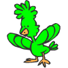 a green bird