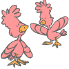 一些粉红色的鸟