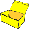 一个黄色的盒子