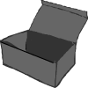 una scatola grigia