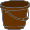 一个棕色的水桶