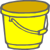 一个黄色的水桶