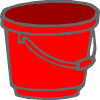 一个红色的水桶