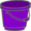 一个紫色的水桶