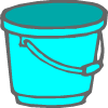 一个青绿色的水桶