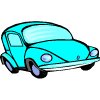 a turquoise car