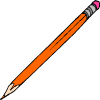 ένα πορτοκαλί μολύβι