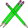 birkaç yeşil kalem