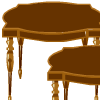 一些棕色的桌子