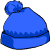 un chapeau bleu
