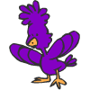 un oiseau violet