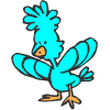 un oiseau turquoise