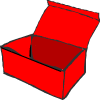 une boîte rouge