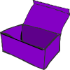 une boîte violette