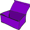 una caja morada