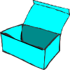 une boîte turquoise