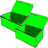 des boîtes vertes