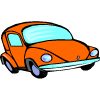 une voiture orange