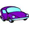 une voiture violette
