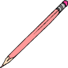 un crayon rose