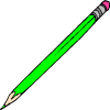 un crayon vert