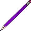 un crayon violet