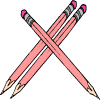 des crayons roses