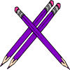 des crayons violets
