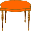 une table orange