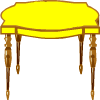 une table jaune