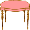 une table rose