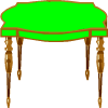 une table verte