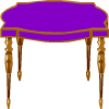 une table violette