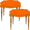 des tables orange